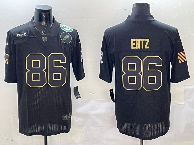 Men Philadelphia Eagles #86 Ertz Black 2025 Nike Salute to Service Limited NFL Jersey style 3->philadelphia eagles->NFL Jersey